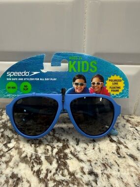 Speedo UV400 No Slip Polarized Lens Sunglasses for Kids Ages 3+